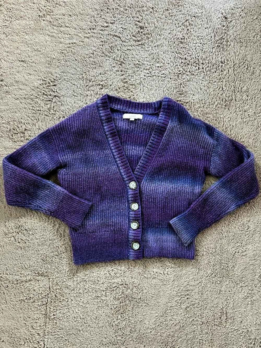 LOFT Women's Purple Button-Front Cardigan Size XS